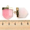 Natural Jade Dyed Pointed Pendants G-M431-05G-03-3