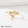 Adjustable 201 Stainless Steel Cuff Open Rings WG1A63A-06-1