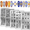 Stainless Steel DIY Nail Art Templates MRMJ-WH0098-014-1