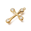304 Stainless Steel Rhinestone Pendants STAS-E531-09G-2