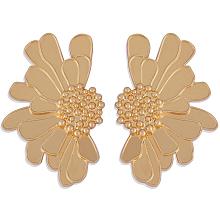 Vintage Flower Stud Earrings for Women Alloy Enamel Half Flower Stud Earrings Summer Earrings Boho Beach Floral Stud Earrings Jewelry Gifts for Women JE1095A