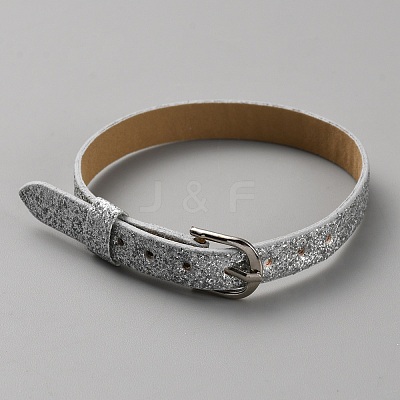 Blank PU Leather Cord Bracelet with Alloy Clasps AJEW-TAC0041-01B-11-1