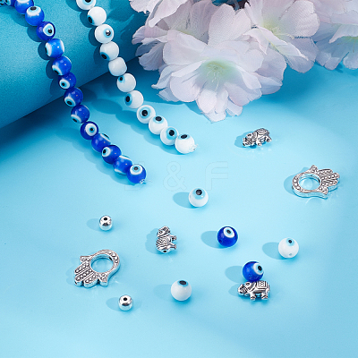 DIY Evil Eye Beads Making Finding Kit DIY-PH0006-35-1