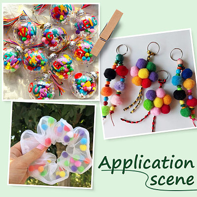 3 sets Polyester Ball Decoration DIY-SC0031-26G-1