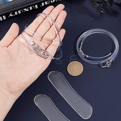 4 Pairs 2 Style Transparent TPU Shoelace & Silicone Stickers DIY-NB0006-70-1