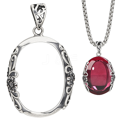 1Pc 925 Sterling Silver Basket Pendant Settings STER-BC0003-36-1