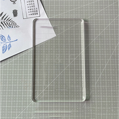 Rounded Corner Transparent Acrylic Stamping Blocks Tools X-SCRA-PW0004-017A-02-1