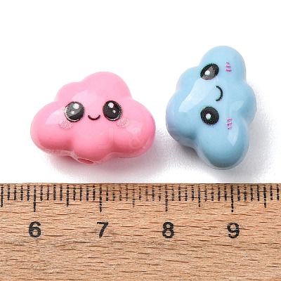 Opaque Printed Acrylic Beads AC-CBAC57E-07-1