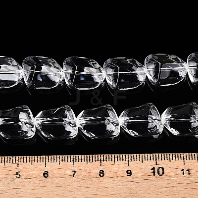 Transparency Glass Beads Strands X-GLAA-T023-15-1