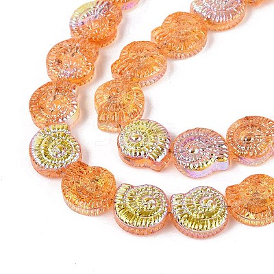 Electroplate Transparent Glass Beads Strands EGLA-Q136-02A-06-1