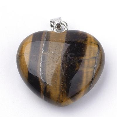 Natural Tiger Eye Pendants G-S219-18B-1