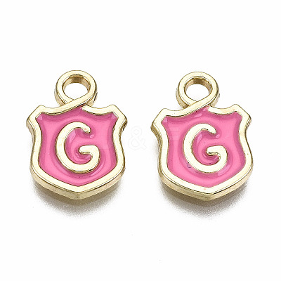 Alloy Enamel Charms ENAM-T012-03G-RS-1