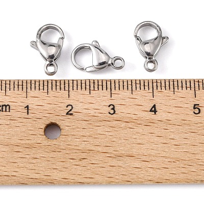 Tarnish Resistant 304 Stainless Steel Lobster Claw Clasps STAS-M262-01-13mm-1