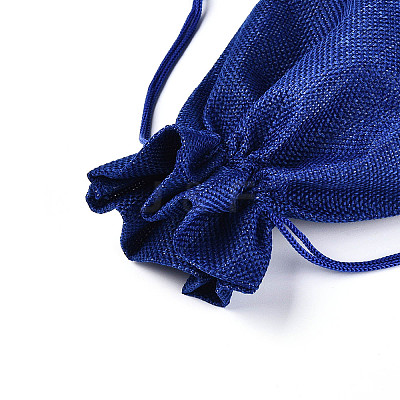 Rectangle Polyester Imitation Burlap Packing Pouches ABAG-N009-01A-07-1