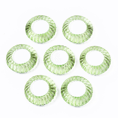 Transparent Acrylic Finger Rings RJEW-T010-05D-1