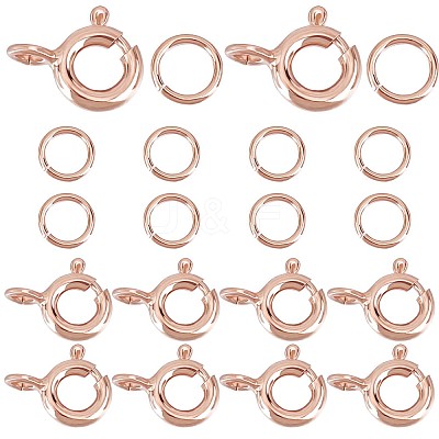 10Pcs 925 Sterling Silver Spring Ring Clasps STER-CN0001-22RG-1