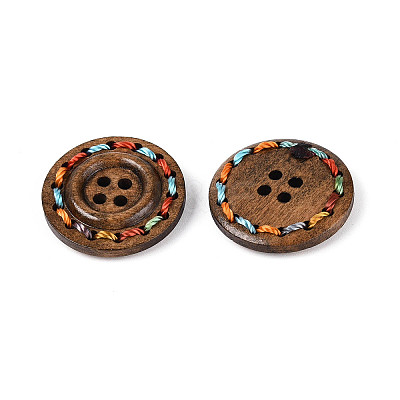 Round 4-holeButtons with Colorful Thread Wrapped NNA0Z51-1