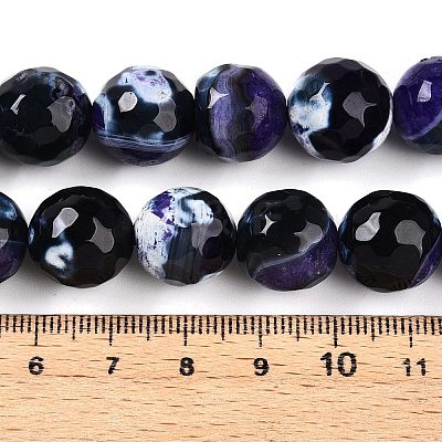 Dyed Natural Agate Beads Strands G-T141-01A-05-1