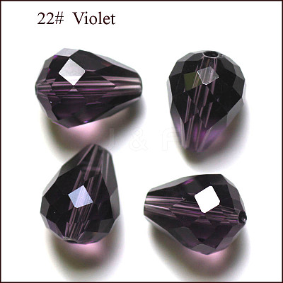 Imitation Austrian Crystal Beads SWAR-F062-10x8mm-22-1