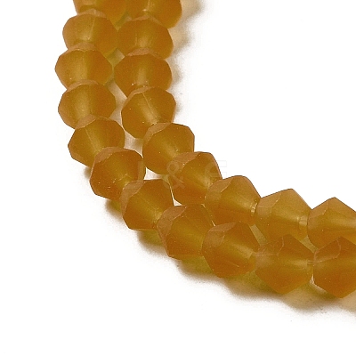 Imitate Austrian Crystal Frosted Glass Beads Strands GLAA-F029-TM4mm-B28-1
