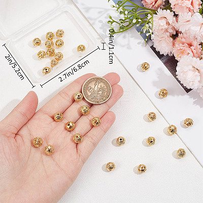 32Pcs 8 Style Alloy Hollow Beads PALLOY-BBC0001-05-1