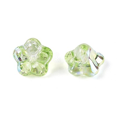 Electroplate Transparent Glass Beads Strands EGLA-N055-03A-02-1
