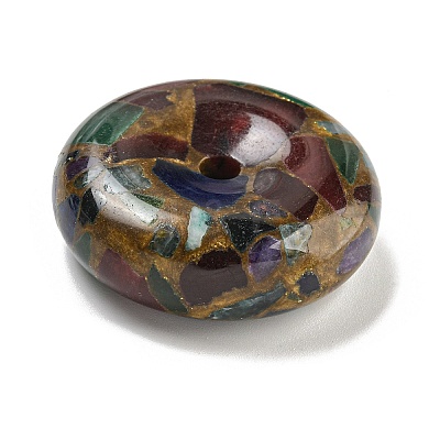 Synthetic Gold Clinquant Stone Pendants G-P549-03A-1