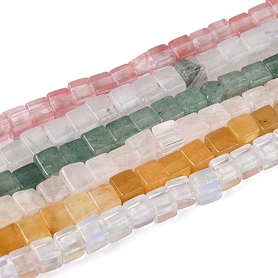 Natural & Synthetic Mixed Gemstone Beads Strands G-T143-34M-1