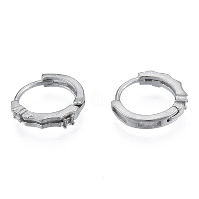 Tarnish Resistant 304 Stainless Steel Hoop Earrings Findings LS-STAS-N092-189-1