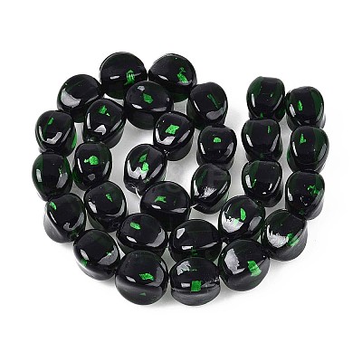 Handmade Silver Foil Lampwork Beads FOIL-T024-12B-1