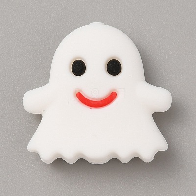 Ghost Food Grade Silicone Beads SIL-WH0002-77A-1