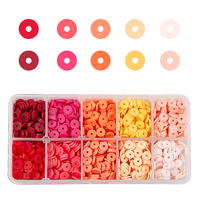 Handmade Polymer Clay Beads CLAY-PH0001-22B-6mm-1