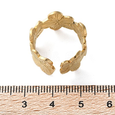 304 Stainless Steel Open Cuff Ring RJEW-C067-23G-1