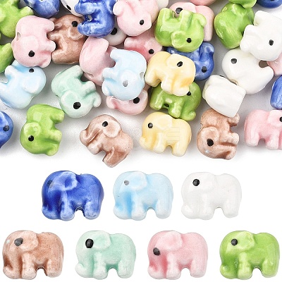 20Pcs Handmade Porcelain Beads PORC-YW0001-71C-1