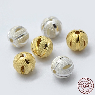 925 Sterling Silver Spacer Beads STER-K171-46-8mm-1