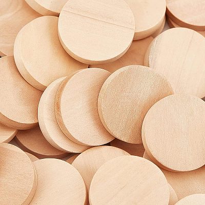 Beech Wooden Round Pieces WOOD-OC0002-37-1