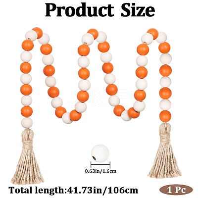 1Pc Wood Beads Pendant Decorations FIND-CN0001-77A-1
