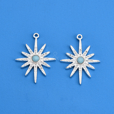 Brass Micro Pave Cubic Zirconia Enamel Pendants KK-T074-57P-1