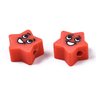 Handmade Polymer Clay Beads X-CLAY-N008-028-1
