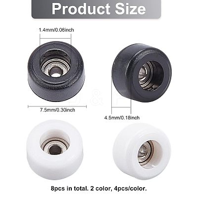 Plastic Skateboard Wheels AJEW-FG0001-77B-1