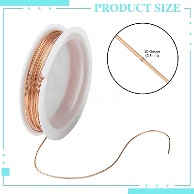 Round Copper Jewelry Wire CWIR-S002-0.8mm-03-1