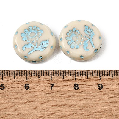Painted Opaque Acrylic Beads AC-CBAA127-02B-1