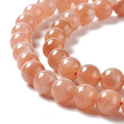 Natural Sunstone Beads Strands G-A205-28B-1