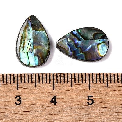 Natural Paua Shell Epoxy Resin Cabochons SSHEL-S279-01E-1