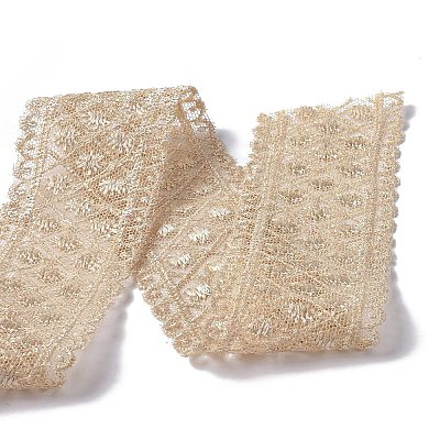 10 Yards Polyester Lace Trim Ribbon OCOR-C004-06I-1