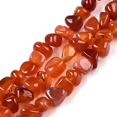 Natural Dyed & Heated Agate Beads Strands G-N342-65C-1