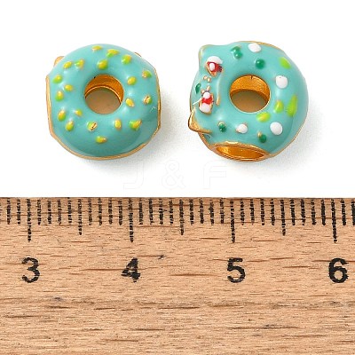 Cartoon Animal Donut Alloy Enamel European Beads FIND-U008-02G-B-1