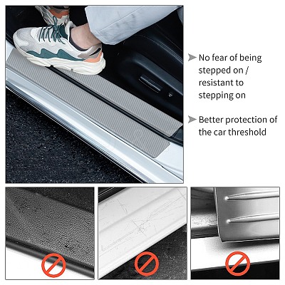 8 Sets 2 Style PVC Universal Car Door Edge Guard Door Sill Protector DIY-AR0004-42A-1