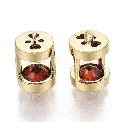Brass Cubic Zirconia Charms X-KK-S356-067B-NF-1
