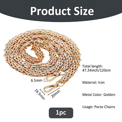 1Pc Iron Purse Chains AJEW-FH0005-54B-G-1